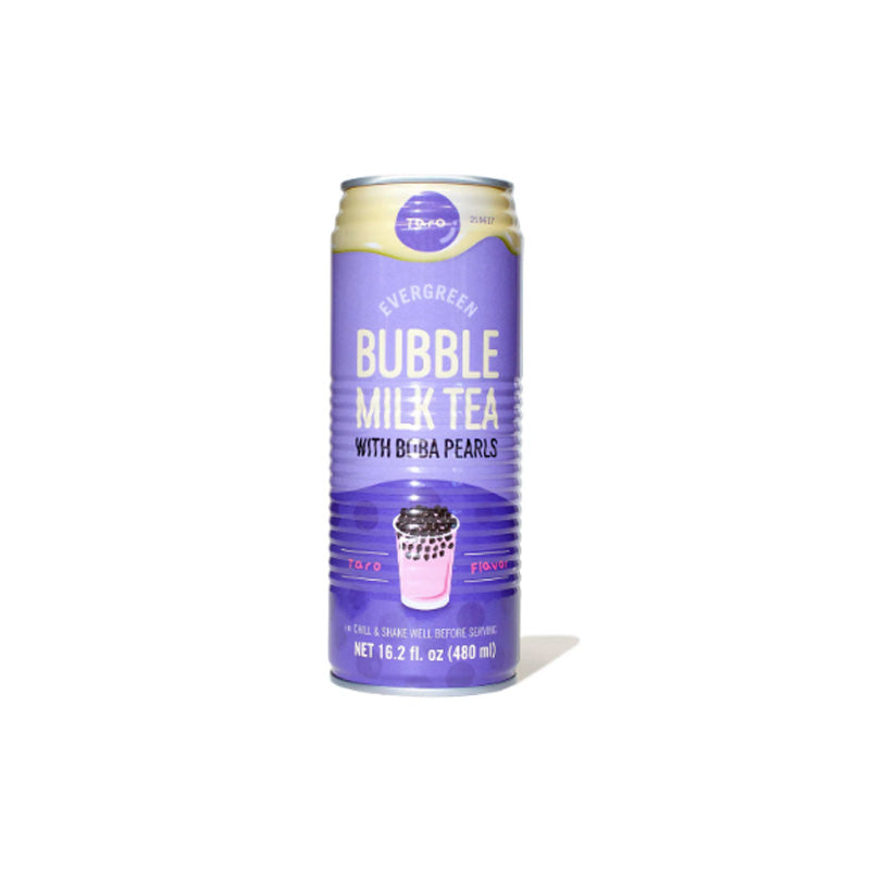 (EVERGREEN) TARO BUBBLE MILK TEA WITH BOBA PEARLS