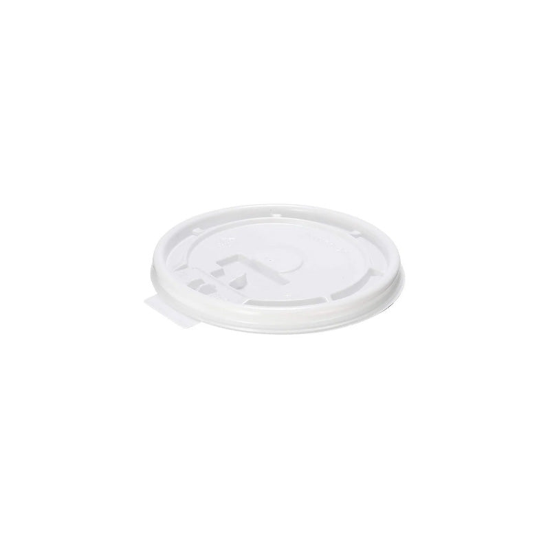 WHITE COFFEE CUP FLAT LID ~ (10OZ, 12-20OZ)