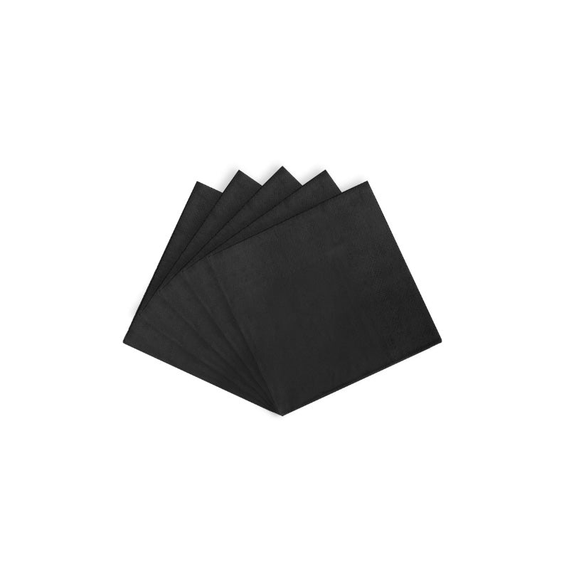 DISPOSABLE BLACK LUNCHEON NAPKINS