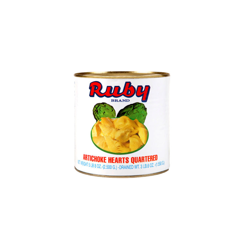 (RUBY) QUARTERED ARTICHOKE HEARTS ~ 6 * #10 CAN
