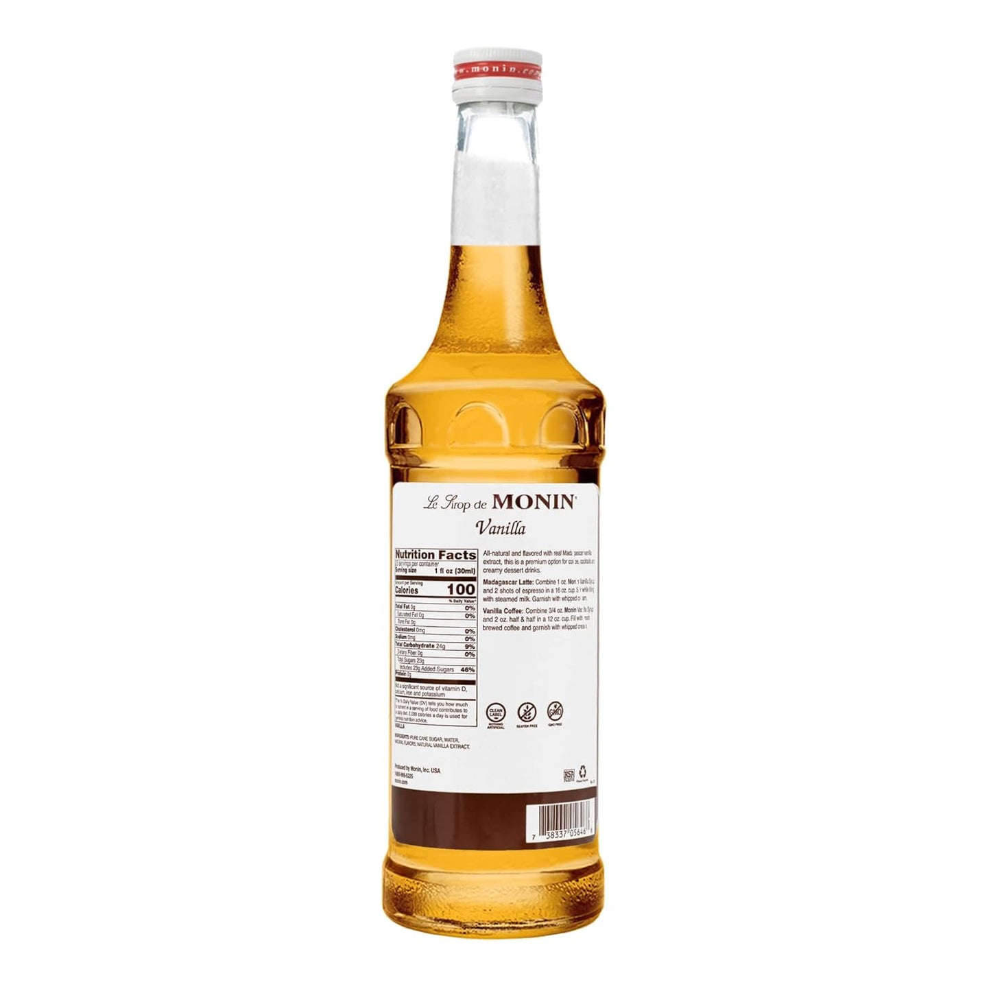 T-MONIN VANILLA SYRUP 750ML / 12