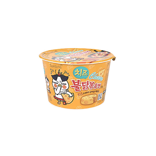 (SAMYANG) HOT CHICKEN CHEESE RAMEN BOWL - (삼양) 치즈 볼닭 볶음면 컵