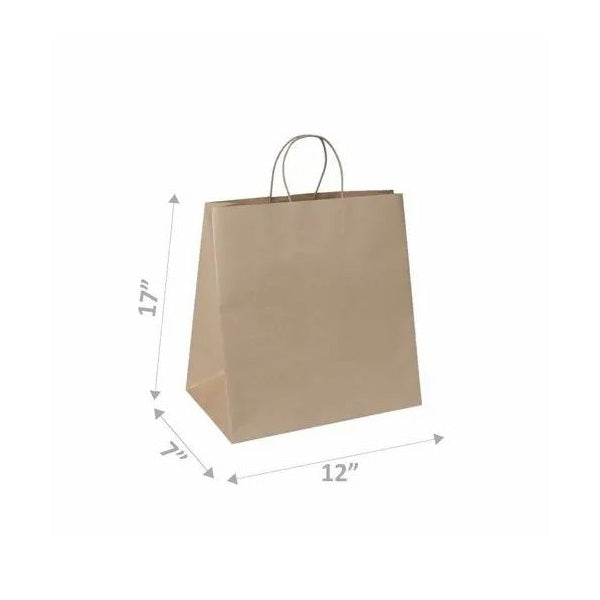 HANDLE JUMBO BROWN PAPER BAG 12*7*17
