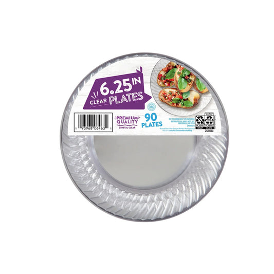 CLEAR PLASTIC PLATE 6.25"