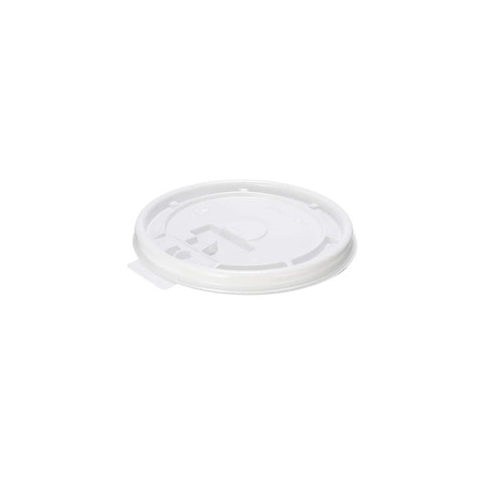 WHITE COFFEE CUP FLAT LID ~ (10OZ, 12-20OZ)