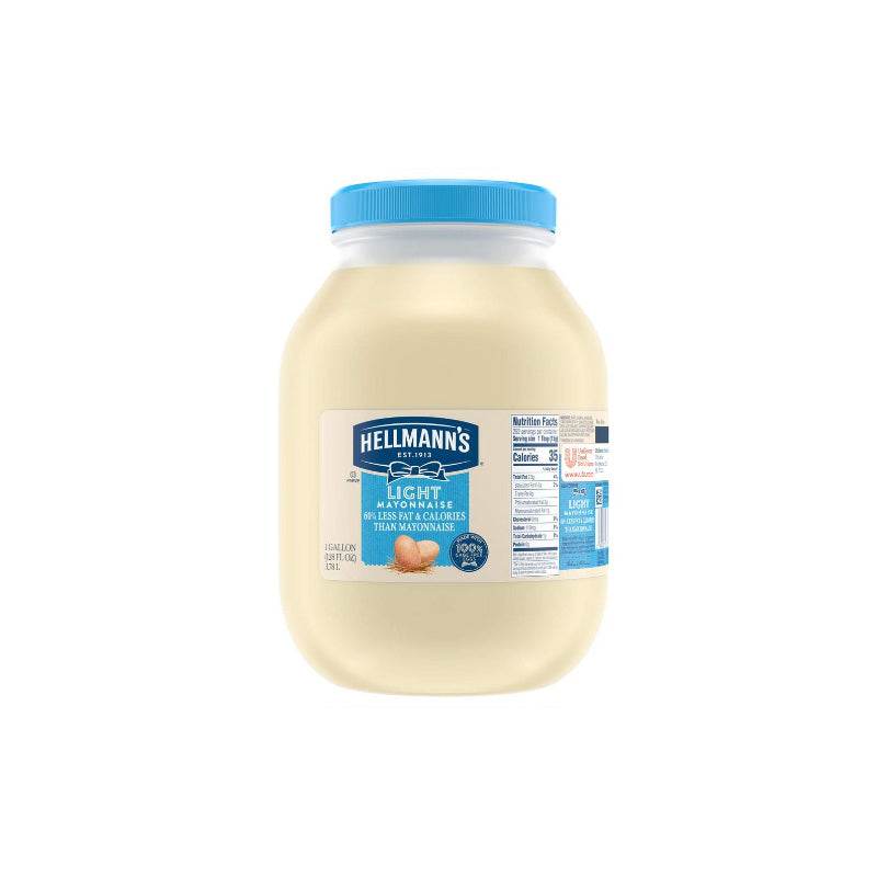 (HELLMANN'S) LIGHT MAYONNAISE ~ 4 * 1 GAL