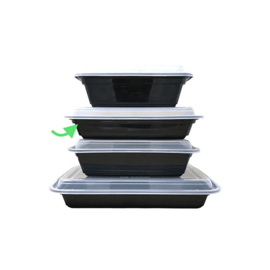 MICROWAVABLE BLACK RE-28B RECTANGUL 28OZ