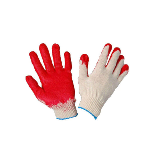 RED COATED WHITE COTTON GLOVES - 목장갑