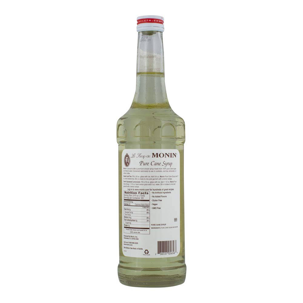 T-MONIN PURE CANE SYRUP 750ML / 12