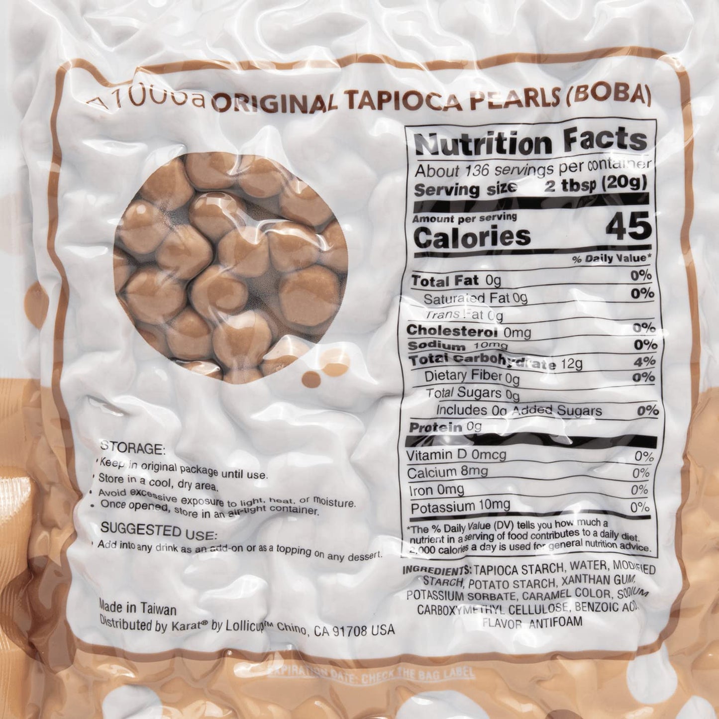 T-TZ TAPIOCA BOBA 'GRADE A' 6/6LB