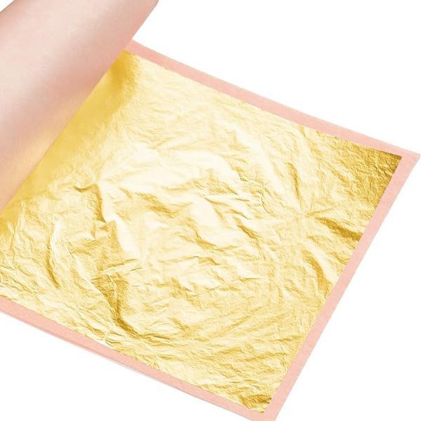 EDIBLE GOLD LEAF FOR BAKING ~ 23.75 KARAT 25 COUNT